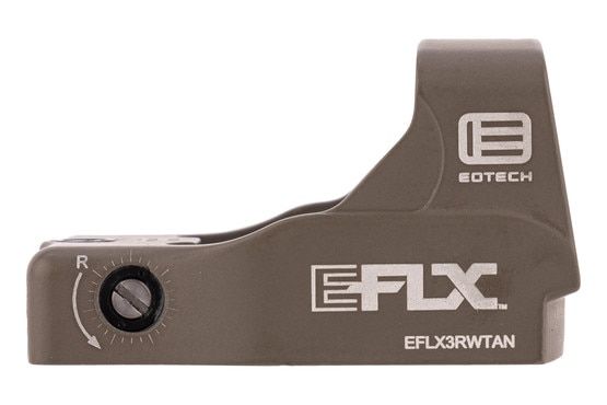 EOTECH EFLX 3 MOA Mini Reflex Sight with a tan finish.